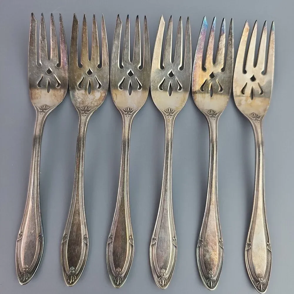 Vintage GORHAM Providence Salad Forks silverplate Lot Of 6